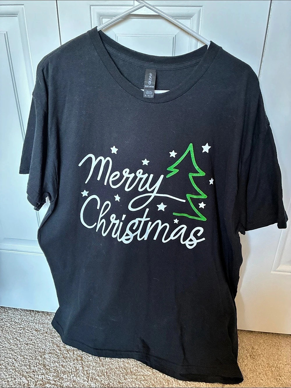 Gildan Christmas Graphic Tee Black XL Like New
